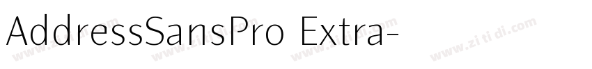 AddressSansPro Extra字体转换
